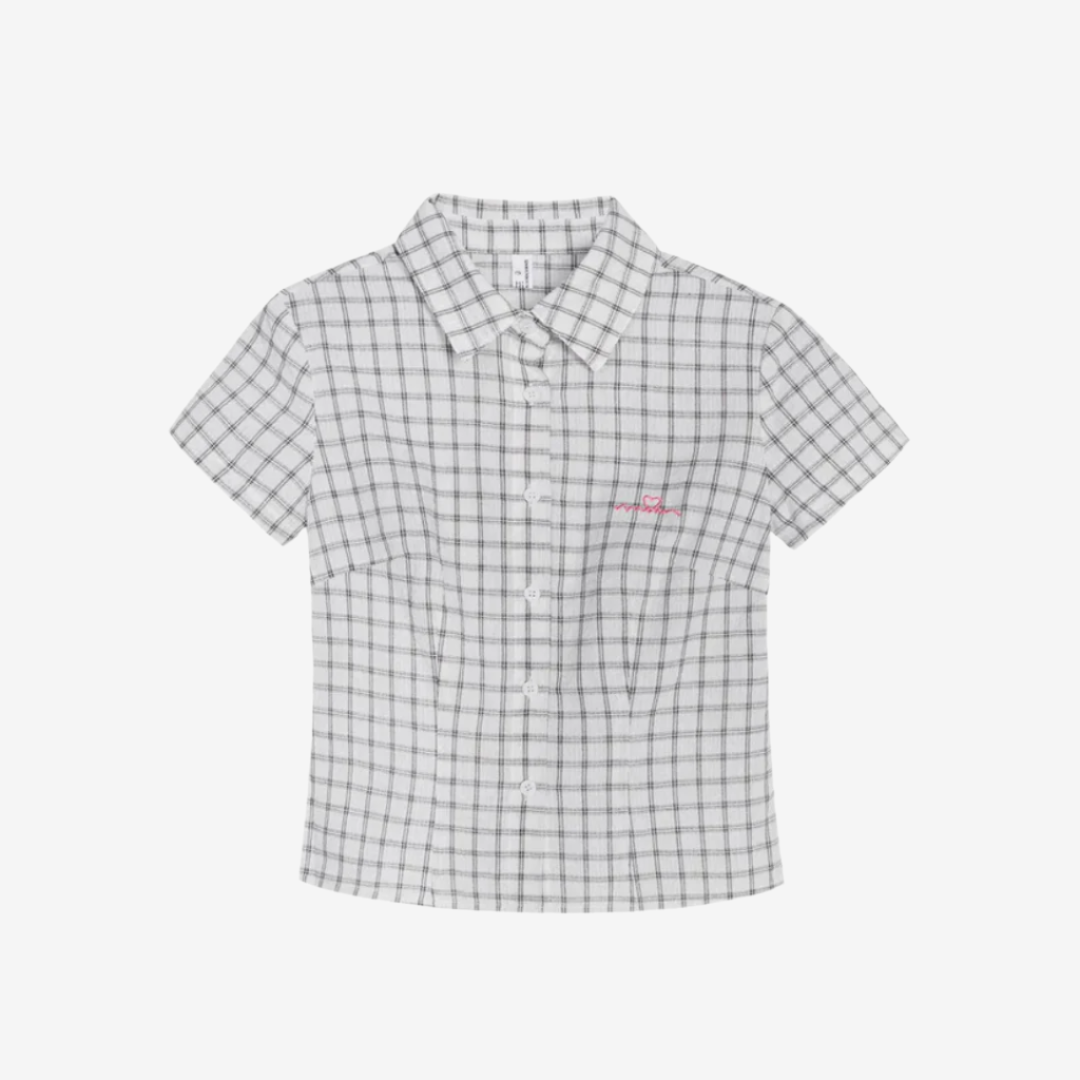 VINTAGE CROPPED BUTTON UP TEE - Plugzau