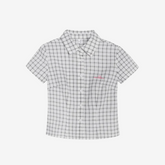 VINTAGE CROPPED BUTTON UP TEE - Plugzau