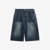 LONG DENIM JORTS - Plugzau