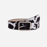 CAMO COW HIDE BELT