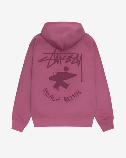 STUSCY BEACH ROOTS ZIP UP HOODIE