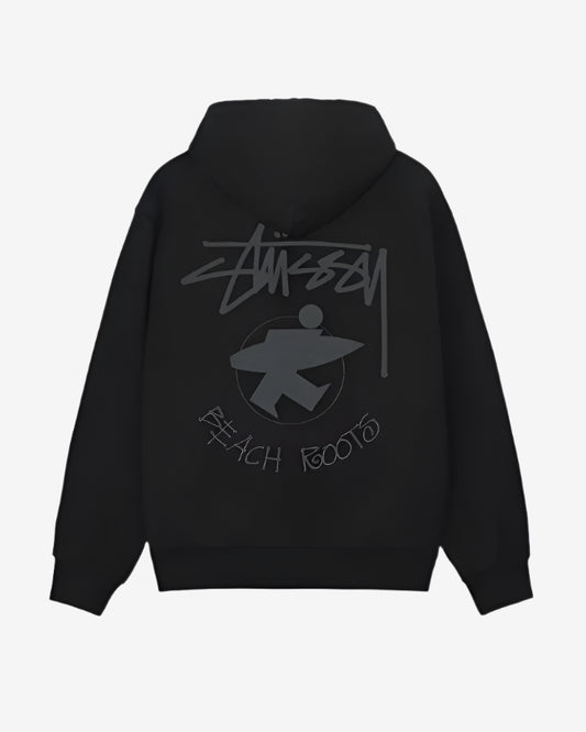 STUSCY BEACH ROOTS ZIP UP HOODIE