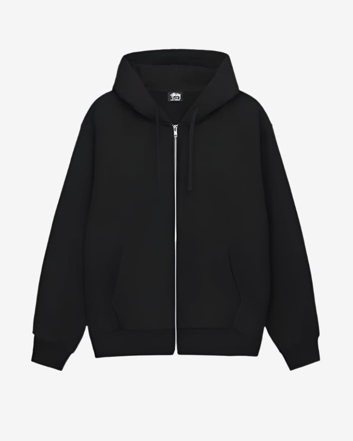 STUSCY BEACH ROOTS ZIP UP HOODIE