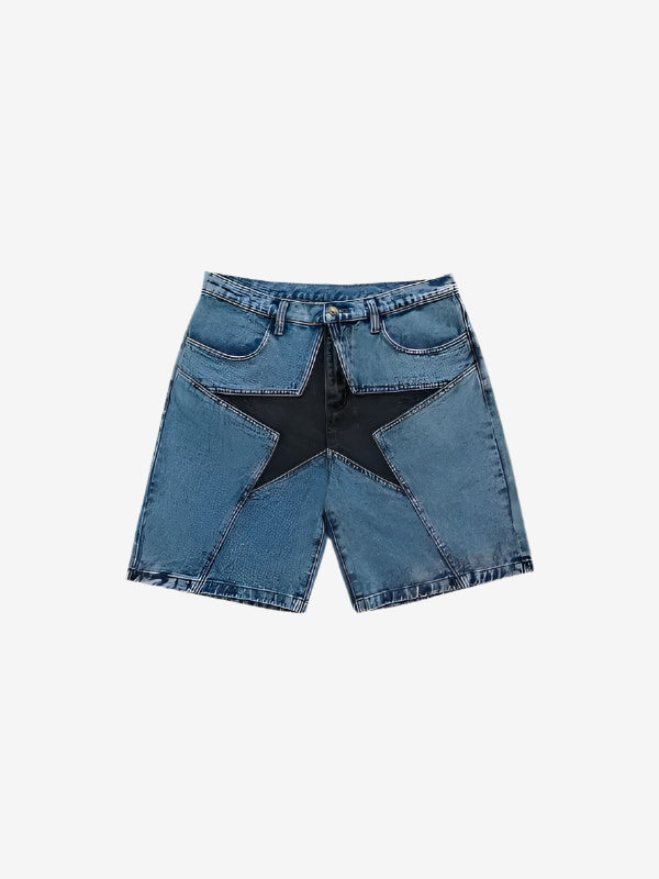 Star Patchwork Jorts - Plugzau