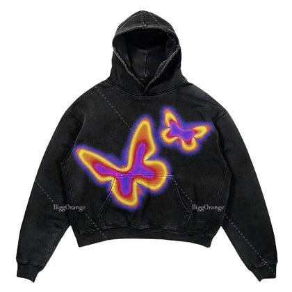 Colorful Graphic Hoodie Y2k - Plugzau