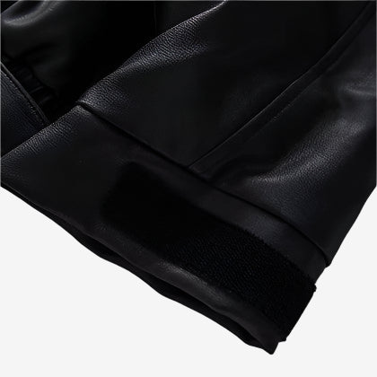 CROPPED VINTAGE LEATHER JACKET - Plugzau