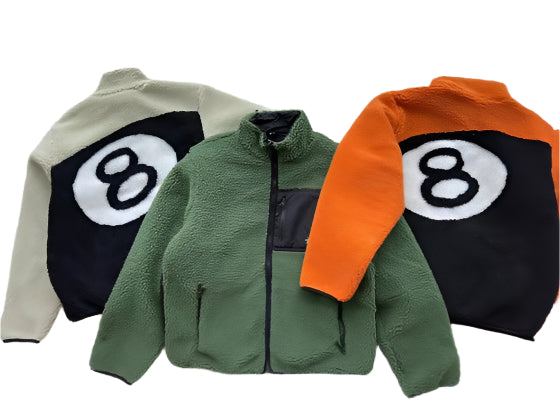 Long Sleeve Fleece Jacket | 8 Ball Fleece | Plugzau