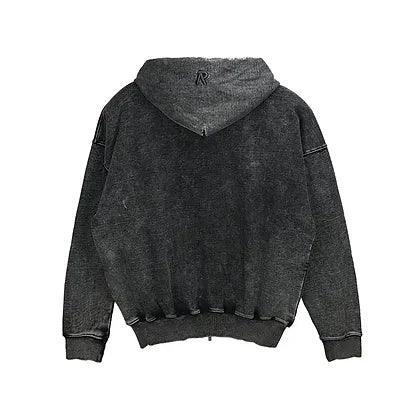 Represent Washed Zip Up Hoodies - Plugzau