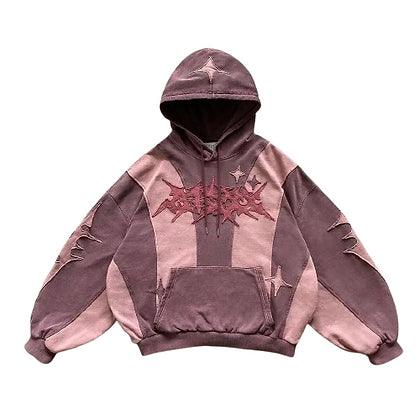 Y2k Hoodie Patchwork - Plugzau