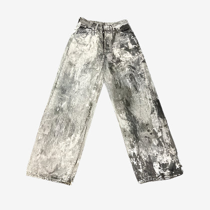 ACNE STUDIOS WHITE WASHED JEANS - Plugzau