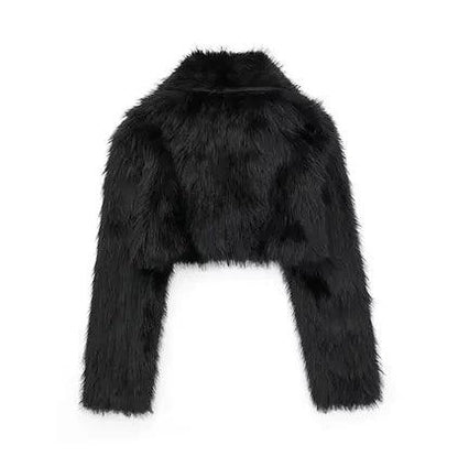 Zara Cropped Fur Coat - Plugzau