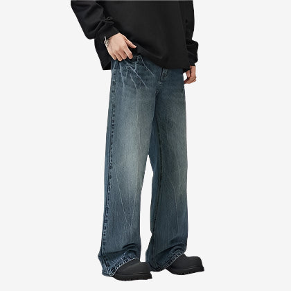 LIGHTNING WASH DENIM JEANS - Plugzau