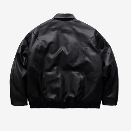 CROPPED VINTAGE LEATHER JACKET - Plugzau
