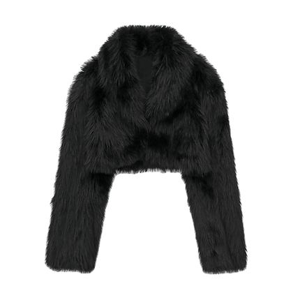 Zara Cropped Fur Coat - Plugzau