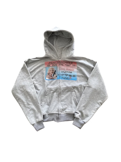 Retro Zip Up Hoodie with License Graphic