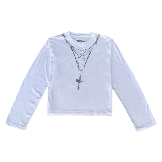 Neckless Graphic Long Sleeve