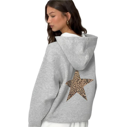 Leopard Star Print Hoodie