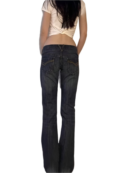 Low Waisted Women's Flared Jeans