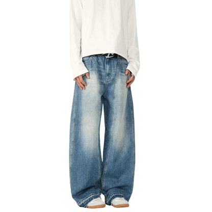 Vintage Blue Denim Wash Jeans - Plugzau