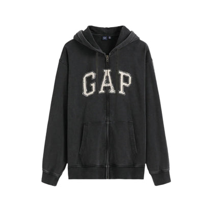 GAP Distressed Zip Up Hoodie