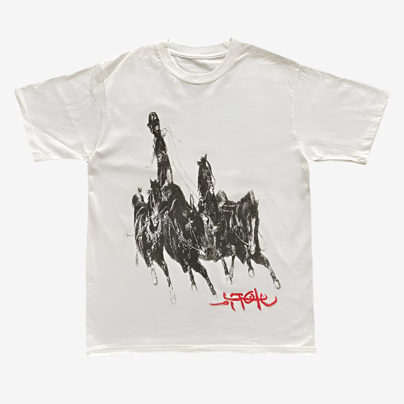 "UTOPIA" WHITE GRAPHIC TEES