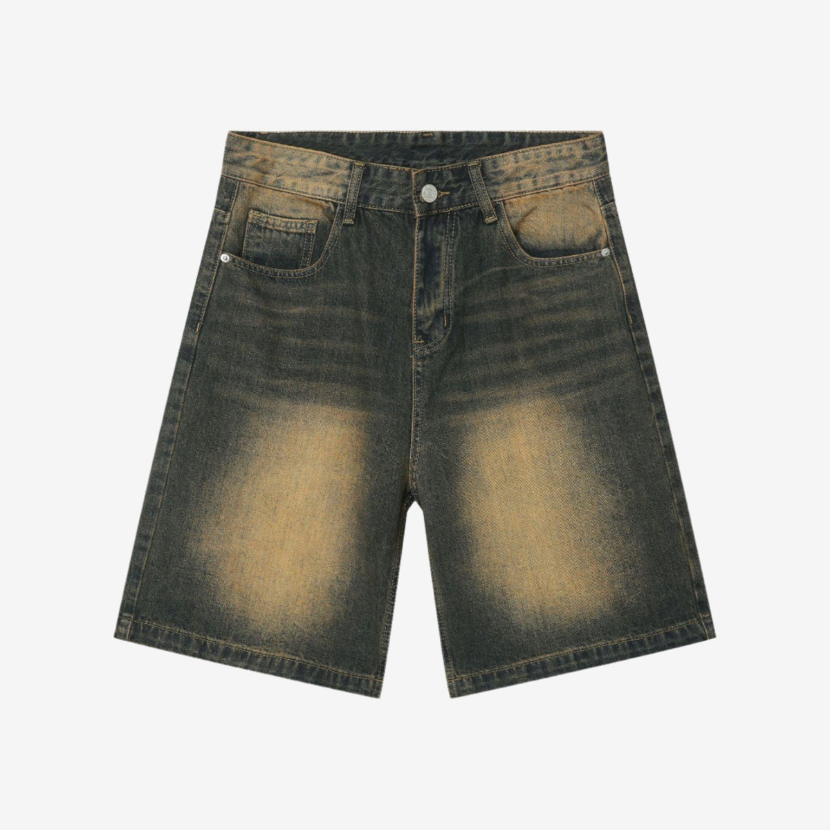 Vintage Washed Casual Denim Jorts - Plugzau
