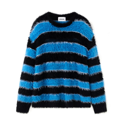 Black And Blue Fur Sweater