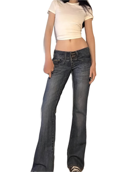 Low Waisted Women's Flared Jeans