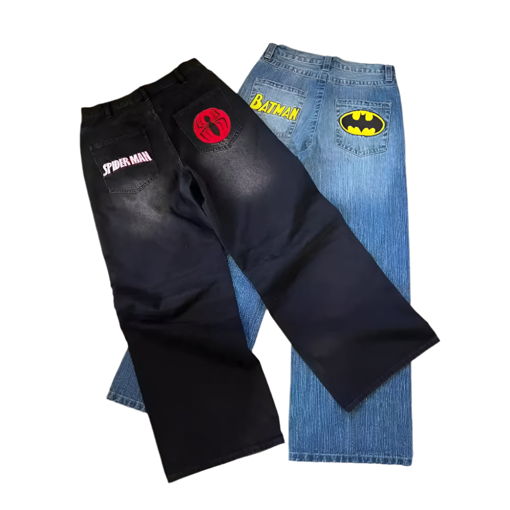 Superhero Embroidered Jeans