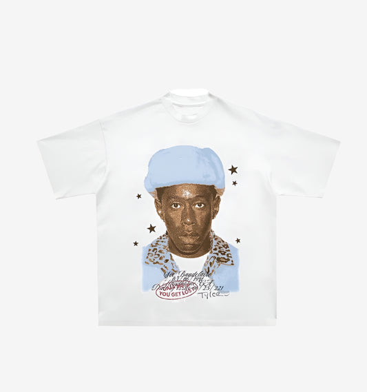 "CALL ME IF YOU GET LOST" GRAPHIC WHITE TEES