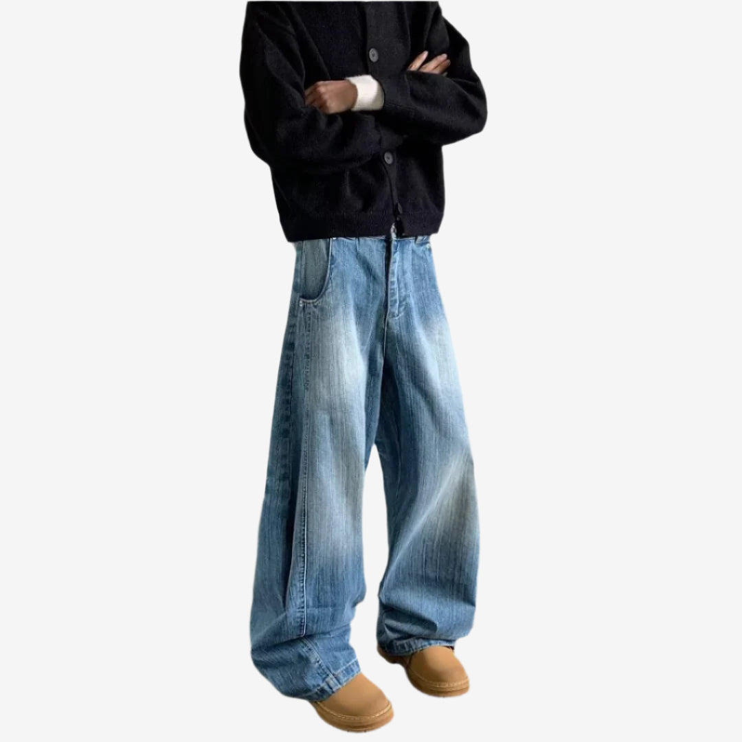 WAVE WASH BAGGY JEANS