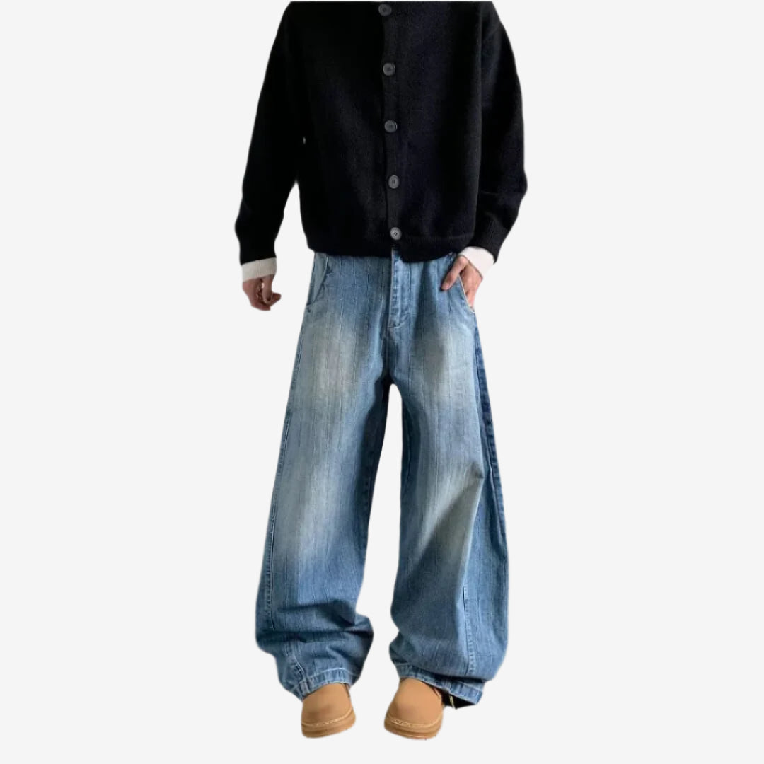 WAVE WASH BAGGY JEANS