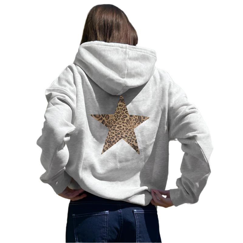 Leopard Star Print Hoodie