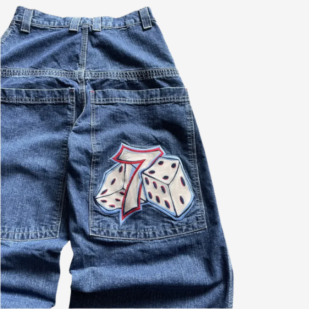 VINTAGE JNCO BAGGY DENIM DICE 7 JEANS
