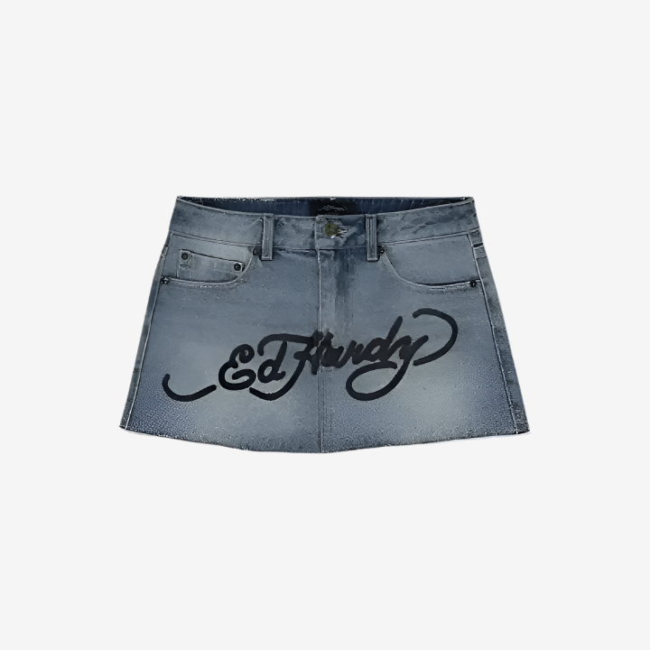 ED HARDY DENIM SKIRT - Plugzau