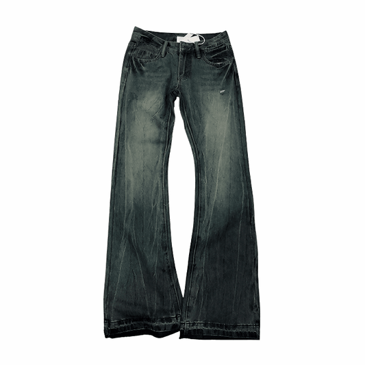 Washed Women Flared Jeans - Plugzau