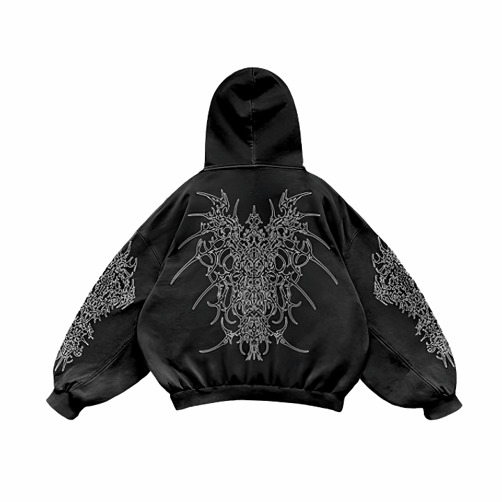 Y2k Lighting Print Hoodie - Plugzau