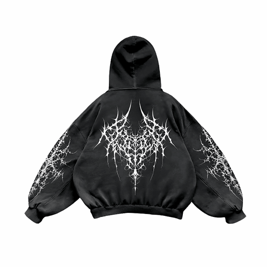 Y2k Lighting Print Hoodie - Plugzau