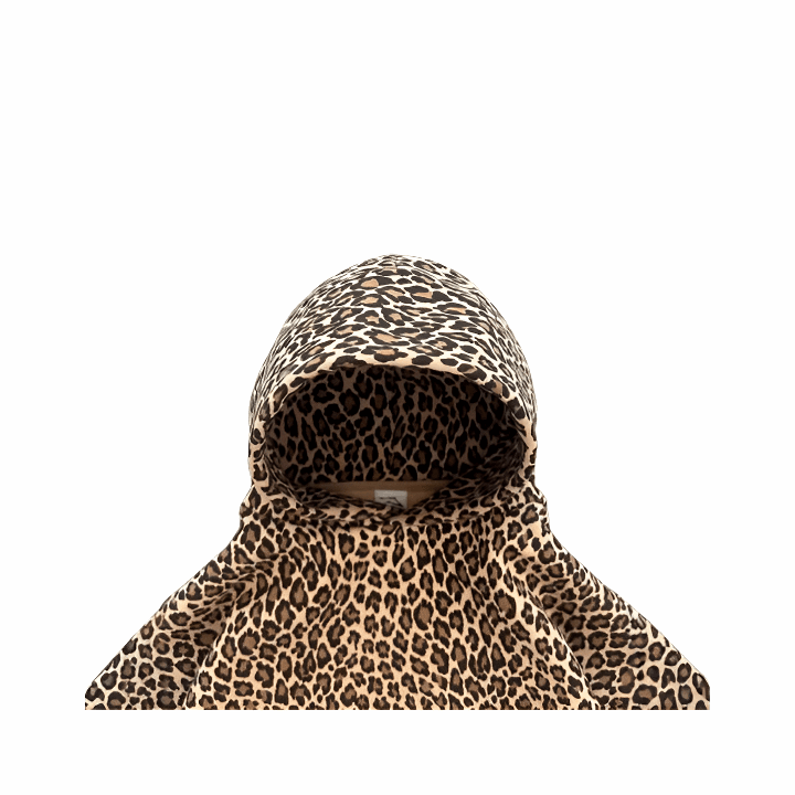 Women's Cropped Hoodie | AKIMBO Zip Up Hoodie Leopard | Plugzau